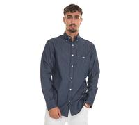 GANT Camisa para Hombre Reg Indigo BD, Azul Oscuro, L