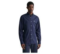 GANT Camisa Slim Poplin para Hombre, Marine, XL