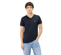 GANT Camiseta Ajustada con Cuello en V para Hombre, Negro, M