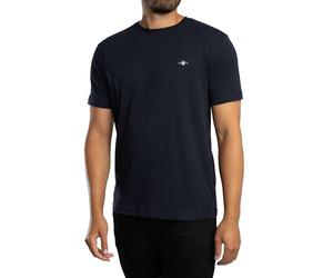 GANT Camiseta con Escudo Impreso, Azul Noche, S