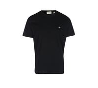GANT Camiseta para Hombre REG Shield SS, Color Negro, estándar, Negro, XL