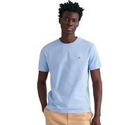 GANT Camiseta de Manga Corta para Hombre, Color Azul Marino, Capri Blue, XL