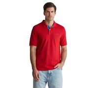GANT Camiseta de Manga Larga para Hombre Reg Contrast Pique LS Rugger con Logotipo de Contraste, Rojo rubí., XXL