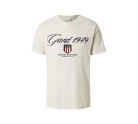 GANT Camiseta ecru / marino / rojo oscuro S ecru / marino / rojo oscuro