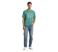 GANT Camiseta Estampada de Temporada para Hombre, Verde amaderado, L