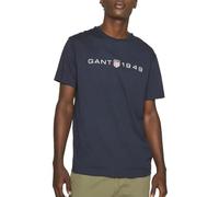 GANT Camiseta Estampada para Hombre, Azul Evening, Talla XL EU, Azul Noche, XL
