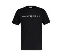 GANT Camiseta Estampada para Hombre, Negro, M