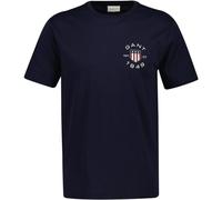 GANT Camiseta Estampada SS, Azul Noche, L