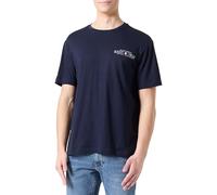 GANT Camiseta Estampada SS Graphic, Azul, L Hombres