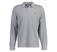 GANT Reg Shield LS Pique Rugger Camisa de Polo, Grey Melange, XL para Hombre