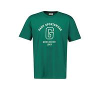 GANT Camiseta Impresa con gráficos SS, Verde, XXL