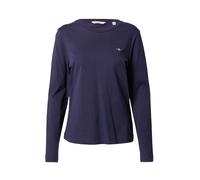 GANT Camiseta Reg Shield LS para Mujer, Azul Noche, XL