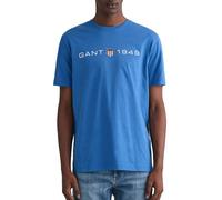 GANT Camiseta para Hombre Estampada Graphic SS, Azul Rico, S, Color Azul., S
