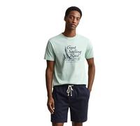 GANT Camiseta para Hombre Graphic SS (1 Unidad), Turquesa Lavada, XL