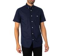 GANT Camiseta para Hombre REG Poplin SS, Marine, XL