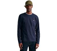 GANT Camiseta para Hombre REG Shield LS, Color Azul, Azul Noche, XXXXL