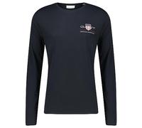 GANT Camiseta Reg Medium Archive Shield LS T para Hombre, Negro, L