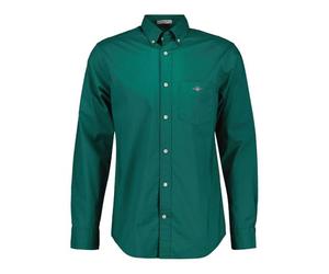 GANT Camiseta REG Poplin, Verde Oscuro, S