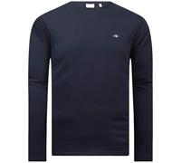 GANT Camiseta Reg Shield LS para Hombre, Azul Noche, 5XL
