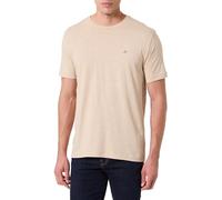 GANT Camiseta Reg Shield SS para Hombre, Beige, M