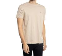 GANT Camiseta Reg Shield SS para Hombre, Beige, S