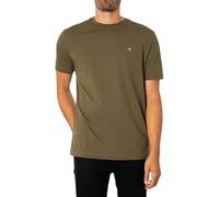 GANT Camiseta Reg Shield SS para Hombre, Juniper Green., XXXL