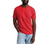 GANT Camiseta Reg Shield SS para Hombre, Rojo rubí., L