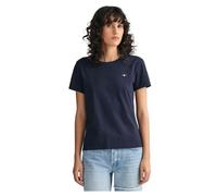 GANT Camiseta Reg Shield SS para Mujer, Azul Noche, XXXL
