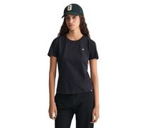 GANT Camiseta Reg Shield SS para Mujer, Negro, L