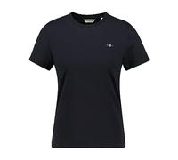 GANT Camiseta Reg Shield SS, Negro, XL para Mujer