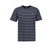 GANT Camiseta Reg Striped Shield SS para Mujer, Azul Noche, S