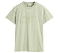 GANT Camiseta Reg Tonal Shield SS para Hombre, Matcha lechoso, M