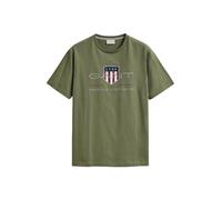 GANT Camiseta verde / blanco M verde / blanco