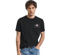 GANT Camisetas Hombre Manga Corta Informal Sólido Cuello Redondo Algodón Clásico