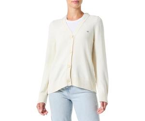 GANT Cárdigan clásico de algodón, Crema, XS