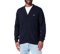 GANT Cárdigan clásico de algodón en V Suéter, Noche Azul, L para Hombre