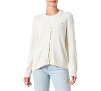 GANT Cárdigan clásico de algodón Suéter, Crema, S para Mujer
