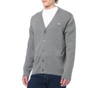 Gant Cárdigan de algodón Casual para Hombre, Gris Oscuro, 3XL