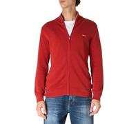 GANT Cárdigan de algodón con Cremallera de Pique, Hierro Rojo, XXL