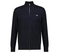 GANT Cárdigan Informal de algodón con Cremallera Suéter, Negro, XXXXXL para Hombre