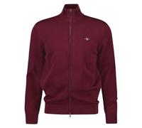 GANT Cárdigan Informal de algodón con Cremallera, Rojo rubí., XXL