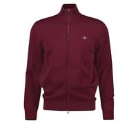 GANT Cárdigan Informal de algodón con Cremallera, Rojo Vino, M