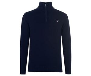 GANT Casual Algodón Medio Cremallera Suéter Hombre (Pack de 1)