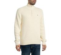 GANT Casual Cotton Half Zip Suéter pulóver, Rojo (rubí), L para Hombre