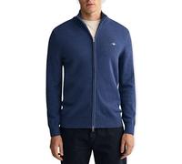 GANT Casual Cotton Zip Cardigan Suéter, Dark Jeansblue Melange, XL para Hombre