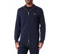 GANT Casual Cotton Zip Cardigan Suéter, Evening Blue, XL para Hombre