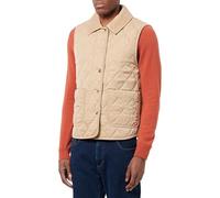 GANT Chaleco Acolchado con Detalles de Pana, Caqui Oscuro, L Mujeres