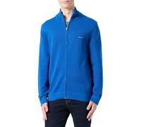 GANT Chaqueta de Punto con Cremallera de piqué de algodón para Hombre, Lapis Azul, L