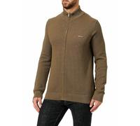 GANT Chaqueta de Punto para Hombre de algodón Pique con Cremallera, Juniper Green., XXXL