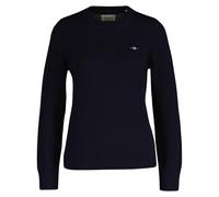 GANT Cuello en C de algodón clásico Suéter pulóver, Azul Noche, S Mujeres